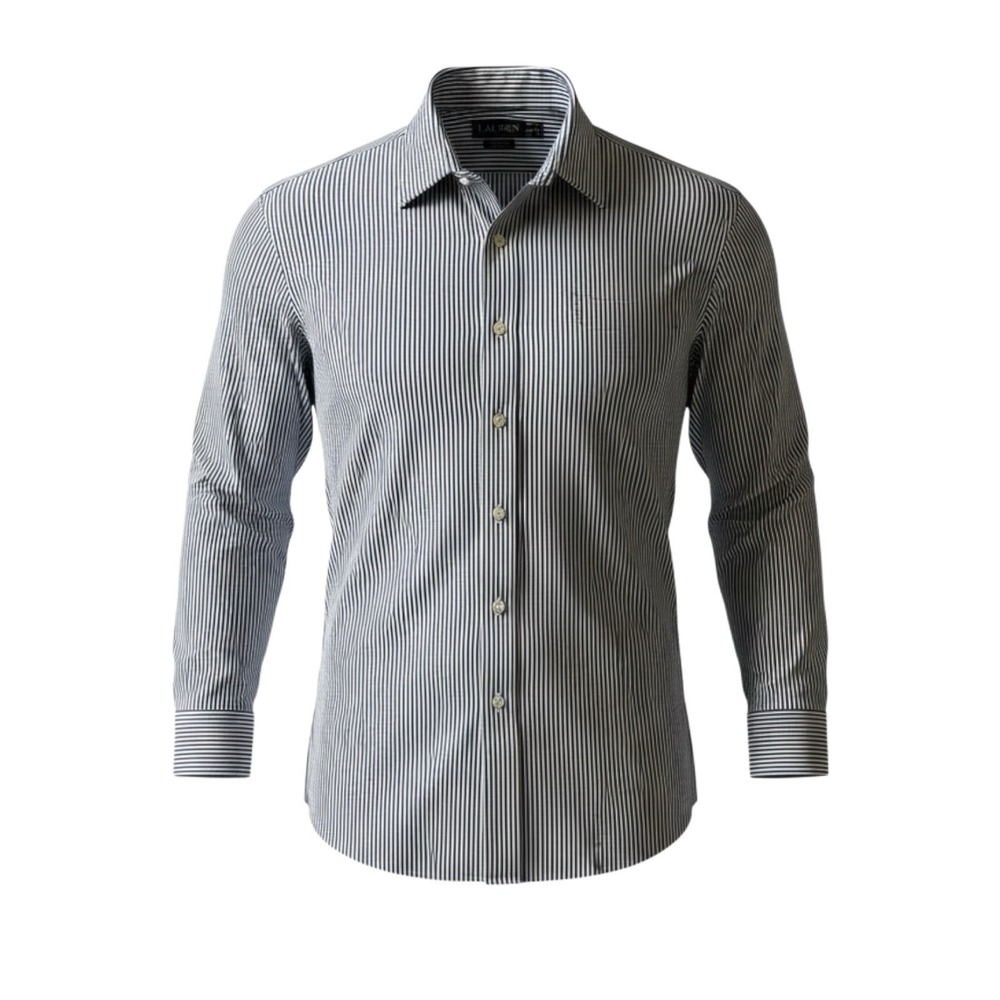 Ralph Lauren Classic Fit Non‎ Iron Stripe Dress Shirt 17 36/37